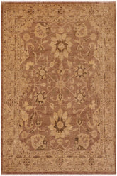 handmade Traditional Kafkaz Brown Beige Hand Knotted RECTANGLE 100% WOOL area rug 9 x 12